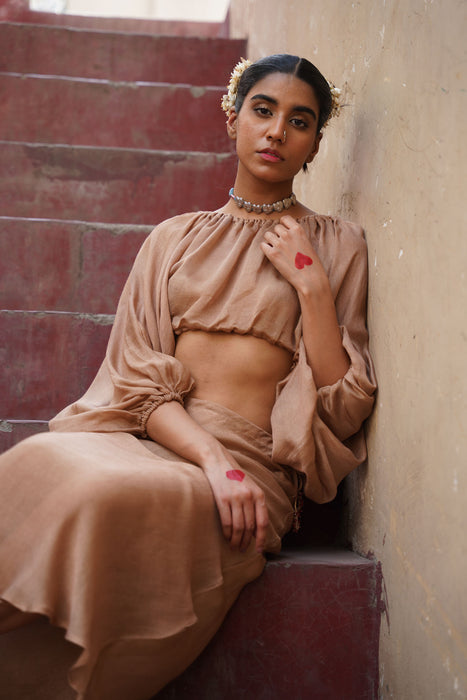 Jasmine top in Earth